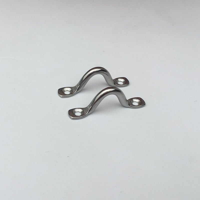 Vtete 8 Pcs Stainless Steel 3/8" Pad Eye Straps for Bimini Boat Top with 16 Pcs Screws, Kayak Deck Loops Tie Down - Image 4